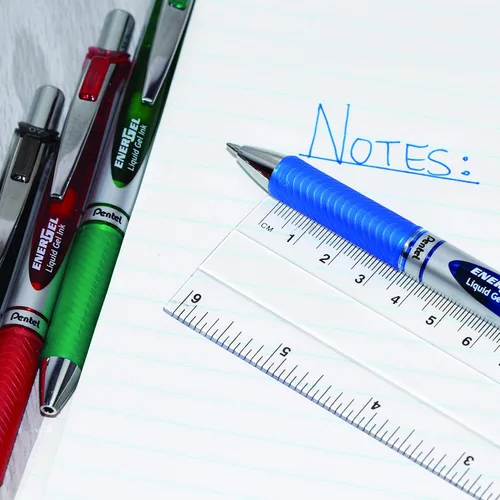 Vista 14 de Pentel EnerGel Pearl RTX, 0.028 in, tinta negra, caja de 12 (BL77PWP-A)