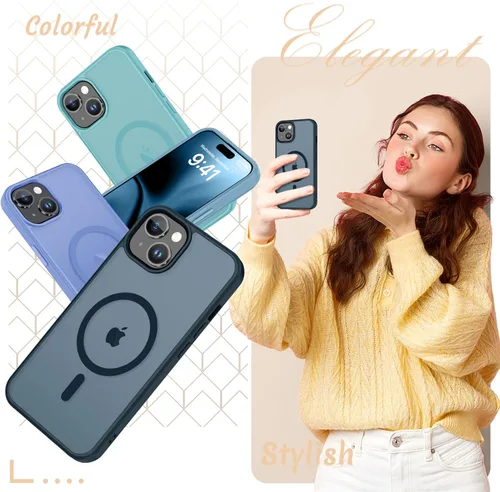 Vista 468 de Funda para Google Pixel 10 Pro XL, cubierta magnética mate, color negro Fit for MagSafe, Screen Protector included, Shockproof Military Grade