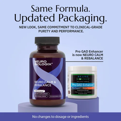 Vista 2 de Neurobiologix Neuro Calm & Rebalance, L Teanina, Magnesio, Zinc & Kava Kava Complejo para un equilibrio del estado de ánimo tranquilo y apoyo al