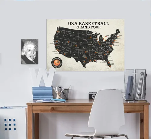 Vista 5 de Póster del mapa del estadio de baloncesto (24x16)