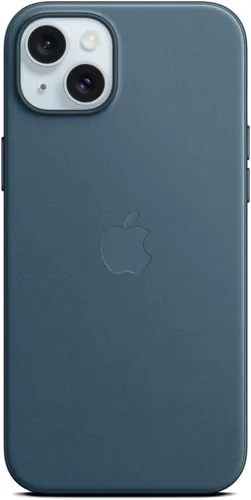 Vista 6 de Apple iPhone 15 Plus Funda FineWoven con MagSafe: Funda ligera para teléfono, compatible con carga inalámbrica, acabado suave tipo ante; Negro Rosa