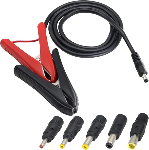 Vista 8 de Cable de clip de cocodrilo de 12 AWG 45A (an-der-Son) Cable de clip de cocodrilo a cable de labio C Alli-Gator Clip a 45A enchufe de batería Ca-ble