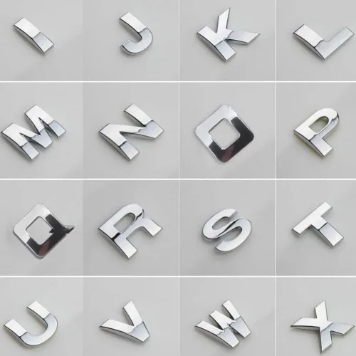 Vista 7 de Anso 1x Pegatina para Parachoques de Coche Auto de Metal Cromado DIY Letras 3D Digital Alfabeto Emblema