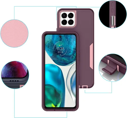 Vista 4 de Asuwish Funda para teléfono Boost Mobile Celero 5G Plus de 7 pulgadas 2023 con cubierta protectora de pantalla de vidrio templado y accesorios