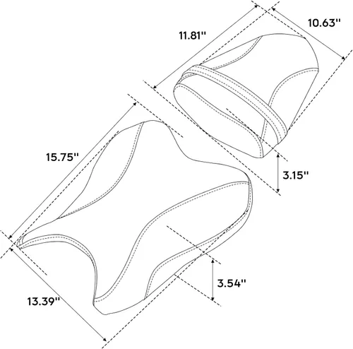 Vista 2 de Cojín de asiento del pasajero para Yamaha YZF R6 YZF-R6 2006-2007 (01#negro)