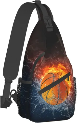 Vista 2 de Baloncesto cruzado bolsa de pecho al aire libre deporte bandolera bandolera mochila viaje senderismo bolsa de pecho mochila para mujeres hombres