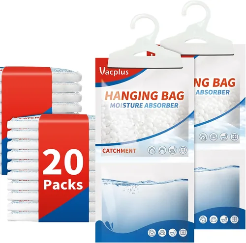 Vista 12 de Vacplus Paquetes absorbentes de humedad, paquete de 5 sin fragancia, paquetes de humedad, paquetes desecantes, bolsas deshumidificadoras de armario
