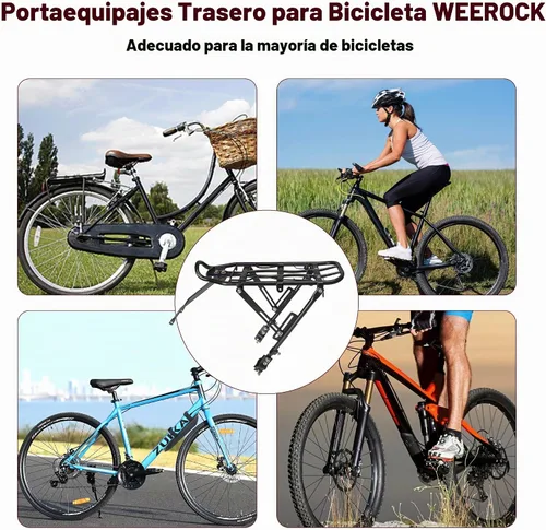 Vista 7 de WEEROCK Portaequipajes para bicicletas de 24 a 29 pulgadas, soporte de carga ajustable de aleación de aluminio, para bicicletas de 24 a 29 pulgadas