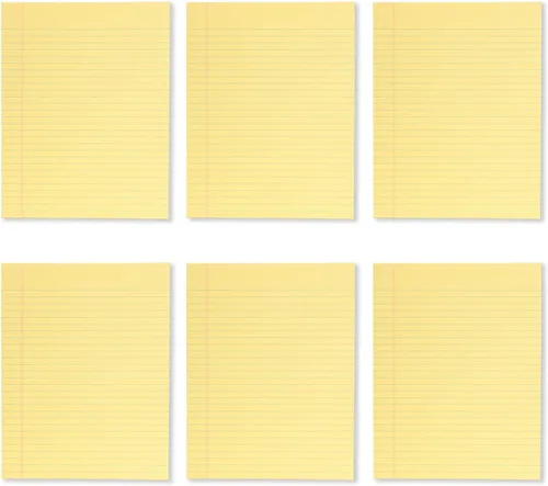 Vista 6 de Mintra Almohadillas de escritura con tapa adhesiva (Junior (5 x 8 pulgadas) - Estrecho, Canario