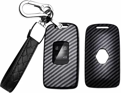 Vista 8 de Funda para llave compatible con Renault Kadjar Koleos Clio Scenic Megane Duster Sandero Twingo - Carcasa para llaves de coche, cadenas
