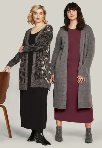 Vista 6 de ellos Vestido largo de punto de manga 34 para mujer de talla grande, Multi