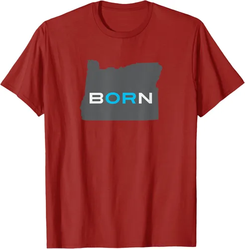 Vista 46 de Nacido en Oregon Camisa – Estado Mapa Born Idea de regalo, Negro