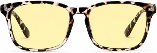 Vista 25 de TIJN Gafas de dormir con bloqueo de luz verde azul, lente de luz roja para juegos de computadora, fatiga de pantalla y protección UV Negro