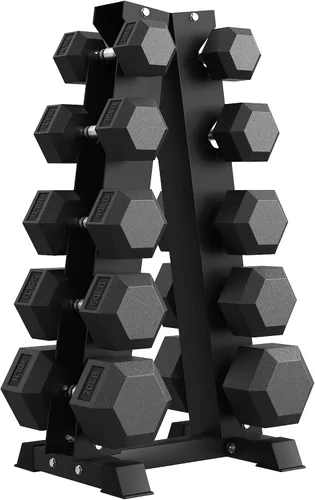 Vista 23 de Hex Dumbbell Sets with Rack, 85-560lb Dumbbell Weight Set & Storage Rack