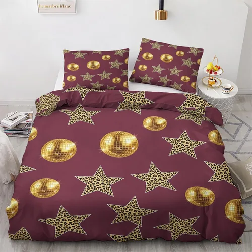 Vista 10 de Retro Disco Ball Duvet Cover Twin Size - Synthwave Neon Grid Bedding Set & Bedroom Decor, 2 Piece, Soft Microfiber Reversible Comforter Cover & 1