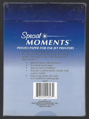 Vista 2 de Special Moments Papel fotográfico para impresoras de inyección de tinta