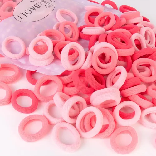 Vista 9 de 200 PCS Bandas Negras para Cabello de Bebé – Mini Ligas Sin Costuras para Cabello de Niños Pequeños – Suaves Sujetadores de Cola de Caballo