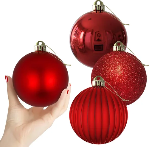 Vista 10 de Esferas pequeñas de bronce de 1.6 pulgadas para decoración del árbol de Navidad, adornos inastillables para cumpleaños, Halloween, vacaciones, boda