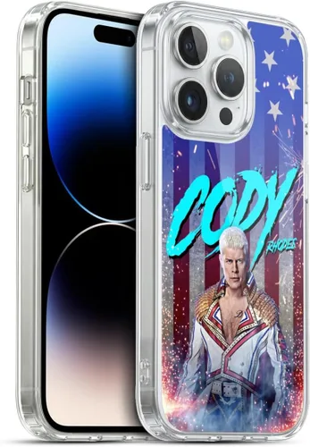 Vista 80 de Head Case Designs Funda de gel suave con licencia oficial de la WWE American Nightmare Flag Cody Rhodes Graphics compatible con Apple iPhone 7
