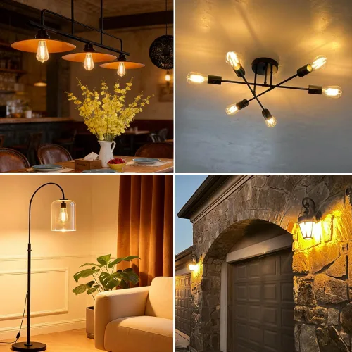 Vista 7 de Bombillas LED Edison regulables de 40 W, bombillas vintage con base E26, bombillas Edison de filamento cálido de 2700 K para candelabros, colgantes