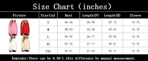 Vista 5 de BWQ Women's Oversized Sweatshirt Crew Neck Long Sleeve Shirts Pullover Long Sleeve Tops