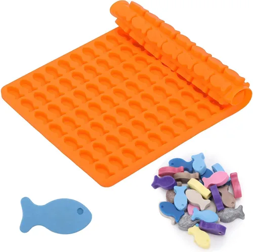 Vista 7 de Moldes para Golosinas para Perros, 108 Cavidades Moldes de Silicona en Forma de Mini Hueso Moldes para Hornear para Golosinas para Perros, Galletas
