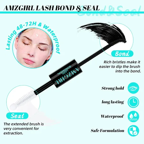 Vista 7 de AMZGIRL Lash Kit de racimos de 320 unidades, extensiones de pestañas