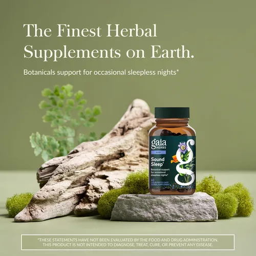 Vista 2 de Gaia Herbs Sound Sleep - Suplemento de apoyo para el sueño - Apoyo a base de hierbas y plantas para la calma y la relajación* - Raíz de valeriana
