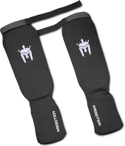 Vista 3 de Meister Espinilleras y empeine de tela elástica MMA (par) Comfort-fit protection with flexible impact padding for MMA, Muay Thai and kickboxing.