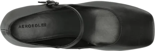 Vista 5 de Aerosoles Plataforma elegante para mujer, Cuero negro