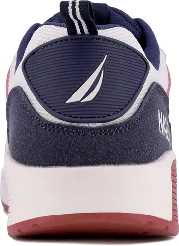 Vista 3 de Nautica Tenis de moda para hombre, con cordones, estilo baloncesto, para caminar