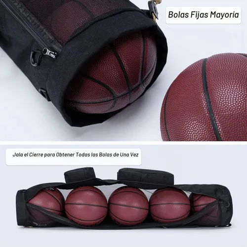 Vista 4 de VISEMAN Bolsa de equipo de malla para pelotas Bolsa de equipo deportivo resistente con diseño de correa de hombro ajustable para entrenamiento