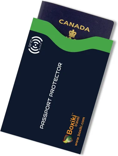 Vista 15 de Fundas de bloqueo RFID para pasaporte y tarjetas de crédito, Blanco, Blanco - 15 piezas