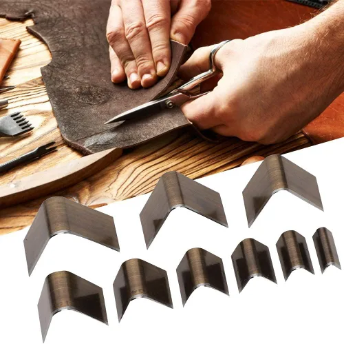 Vista 2 de Recortadora de cuero en forma de V, cinturón de esquina, herramienta de corte de perforación, accesorios de artesanía en cuero (A29V)