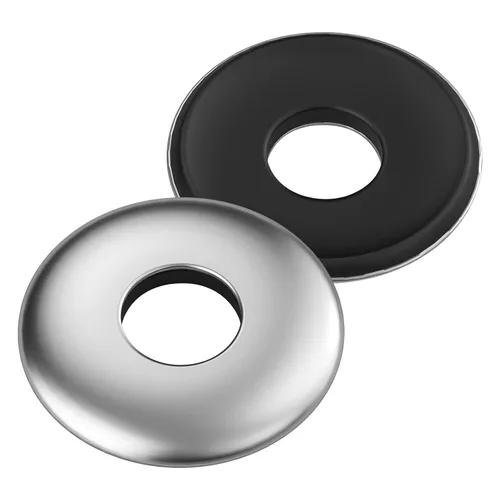 Vista 3 de (200 piezas) # 12x1 Arandelas de sellado de acero inoxidable 304 neopreno EPDM unido Plateado