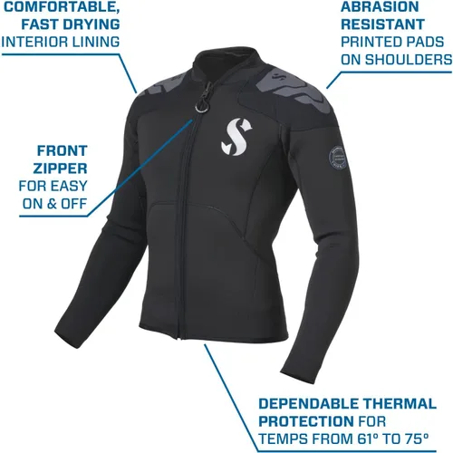 Vista 3 de SCUBAPRO Everflex Yulex Dive Long Sleeve Top, Men, 3mm