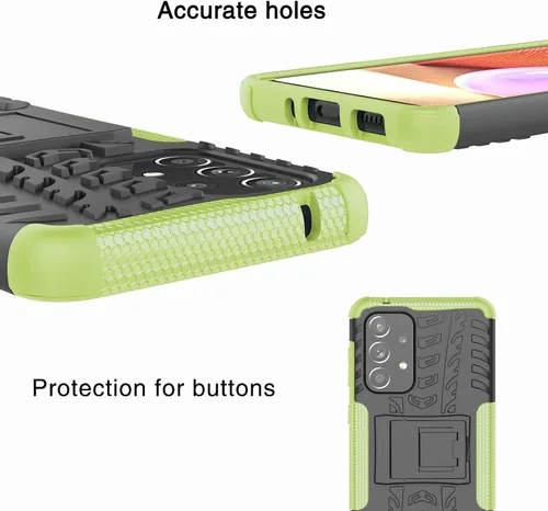 Vista 7 de Asuwish Funda para teléfono Samsung Galaxy A53 5G con protector de pantalla de vidrio templado y soporte delgado, híbrida, resistente, funda