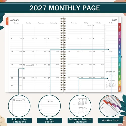 Vista 6 de Indeme 2027 Planner - 2027 Planner Weekly and Monthly, Jan 2027 - Dec 2027