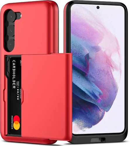 Vista 27 de Nvollnoe Funda para Samsung S23 con tarjetero 5G de 6.1 pulgadas, delgada, de doble capa, resistente, protector para Galaxy S23, funda con ranura