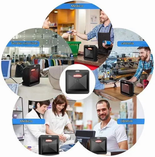 Vista 8 de Eyoyo Escáner automático de código de barras QR 1D 2D manos libres
