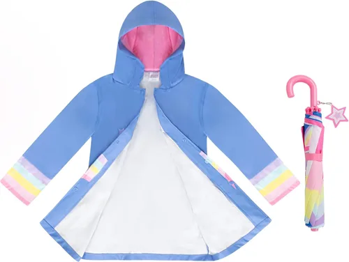 Vista 5 de Kids Umbrella Girls Boys Rain Jacket Toddler Umbrellas for Rain - Kids Raincoat for Boys and Girls Rain Coat for 3-9 Years