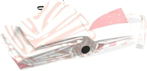 Vista 4 de Paraguas plegable auto abierto compacto sol lluvia paraguas palmera hojas plantas rosa tropical para mujeres hombres niños viaje sombrilla sol