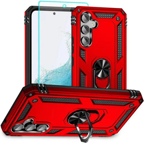 Vista 11 de Funda para Samsung A54 5G, Galaxy A54 5G con protector de pantalla HD, [grado militar de 16 pies a prueba de caídas], anillo protector a prueba