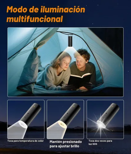Vista 6 de HK Bomba de aire para inflables, bomba de colchón de aire recargable de 4500 mAh con luz de campamento, mini bomba de aire eléctrica para inflar
