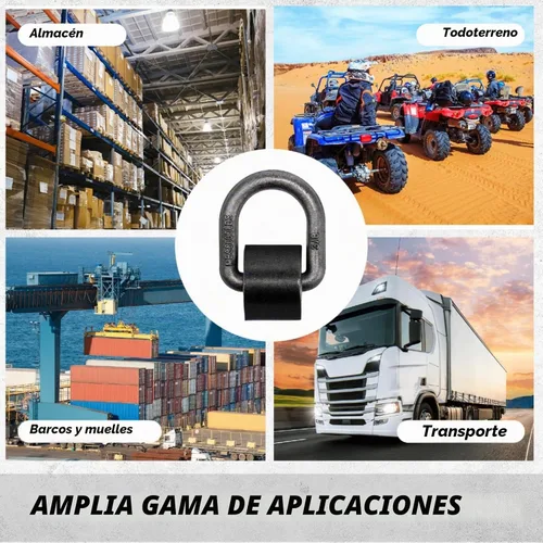 Vista 7 de Yaocom 30 piezas de 2,000 libras de soldadura en anillo en D forjado con clips de soldadura, anillo en D resistente, anclaje de amarre, capacidad