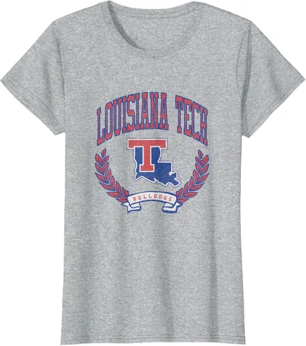 Vista 8 de Louisiana Tech Bulldogs Varsity Logo - Camiseta con licencia oficial, Negro