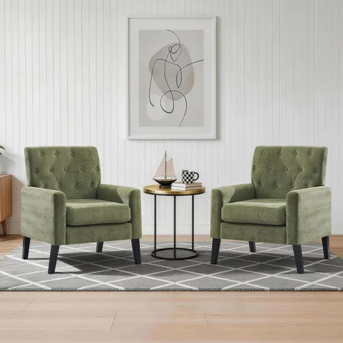 Vista 23 de Sillas decorativas modernas de mediados de siglo, silla de oficina de felpilla beige para recepción, silla de club tapizada para sala de estar