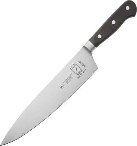 Vista 6 de Cuchillo de chef, Mercer Culinary Renaissance, forjado de 8 pulgadas, cuchillo de pelar forjado 63.5 cm , 2.5", Negro