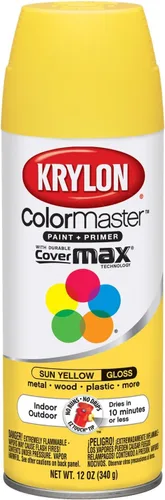 Vista 16 de Krylon K05160202 ColorMaster Pintura + imprimación, plana, negro, 12 onzas