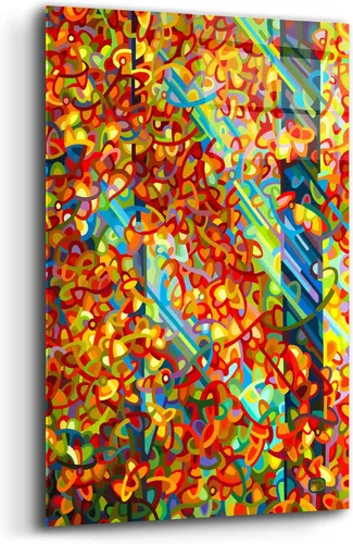 Vista 2 de Epic Art 'Beaming' de Mandy Budan, arte de pared de vidrio acrílico, 12"x16
